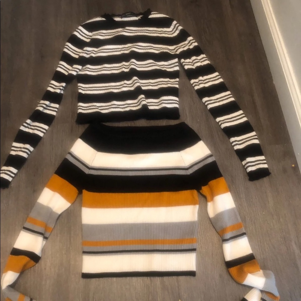 Knitted cropped tops
